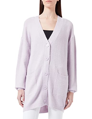 Urban Classics Damska kurtka z dzianiny Chunky Fluffy Knit Cardigan, Softlilac, L