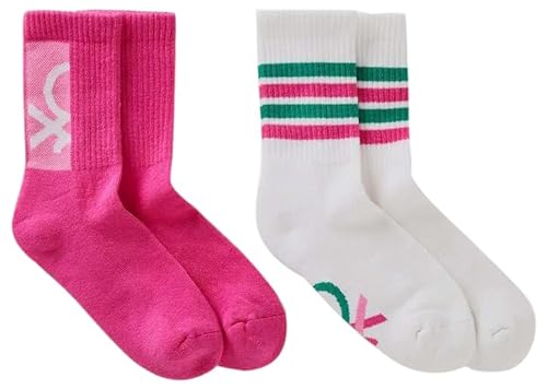 United Colors of Benetton skarpety (zestaw 2 sztuk) dziewczęce, Wielokolorowy 902, 6 ans