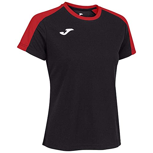 Joma Eco Championship T-shirt damski z krótkim rękawem, czarny/czerwony, L