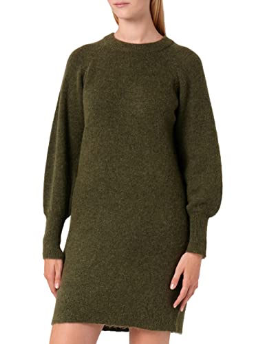 SELECTED FEMME Sukienka damska Slflulu Ls Knit Dress O-Neck B Noos sukienka z dzianiny, Kalamata, S