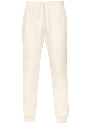 TRIGEMA Damskie spodnie do biegania/spodnie rekreacyjne/spodnie treningowe z bawełny organicznej - 579096, naturalny, L