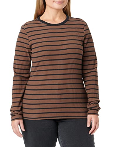 G-STAR RAW Damski top Slim Rib 2.0 Stripe Top, Wielokolorowy (Rain Drum/Caviar Stripe D21575-d201-d472), XL
