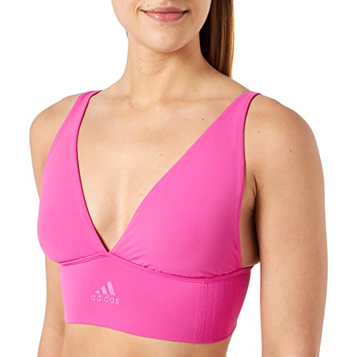 Adidas Miękki biustonosz damski wygodny biustonosz na każdy dzień (rozmiar XS - XXL) - wygodna bielizna damska, Fuchsia, M