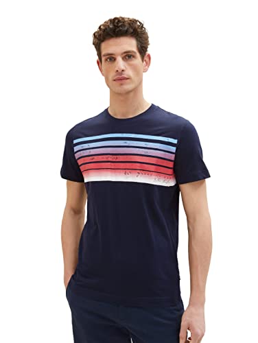 TOM TAILOR Koszulka męska 1036422, 10668-Sky Captain Blue, S, 10668 - Sky Captain Blue, S