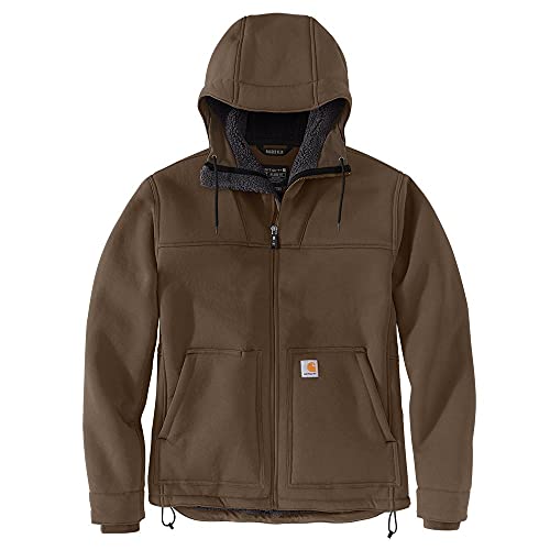 Carhartt Męska kurtka izolacyjna Super Dux Relaxed Fit Sherpa z podszewką Active, kawa, S