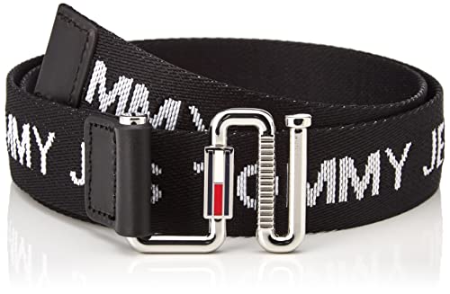 Tommy Jeans Damski pasek parciany TJW Essential, Czarny, 100