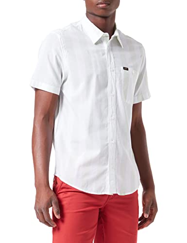 Lee Męska koszula Ss Leesure, Canary Green, L