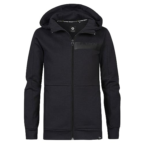 Petrol Industries Boys Sweater Hooded Zip Bluza dziecięca, Dark Black, 4 lat