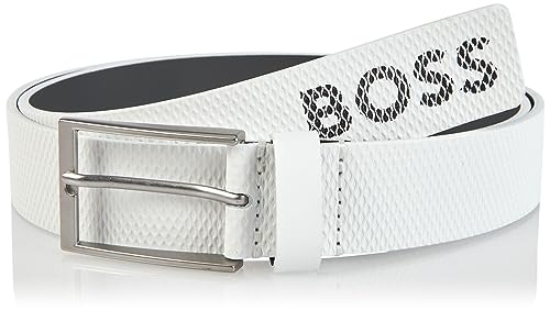 BOSS Męski pasek Tino-Net_Sz35, White100, 85, White100