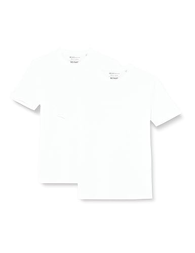 TOM TAILOR Dwupak męski T-shirt z bawełnianego denimu z okrągłym dekoltem, 20000-Biały, S