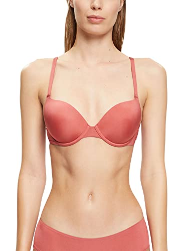 ESPRIT Damski błyszczący mikro modny biustonosz RCS Sexy Pad, Terakota, 85A