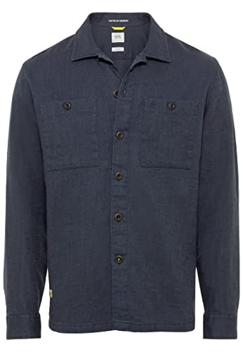 camel active Męska koszula 409332/1S42, niebieska (Night Blue), XXL, niebieski (Night Blue), XXL