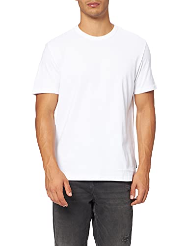 Marc O'Polo Męski T-shirt z okrągłym dekoltem, wygodna górna część z bawełny organicznej, klasyczna koszulka z krótkim rękawem, biały, XL