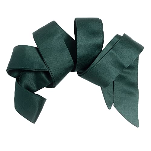 Maya Deluxe Damski pasek satynowy, akcesoria dla druhny, na wesele, bal absolwentów, bal absolwentów, dla kobiet, na imprezę w pasie, Szmaragdowa zieleń, L-XL