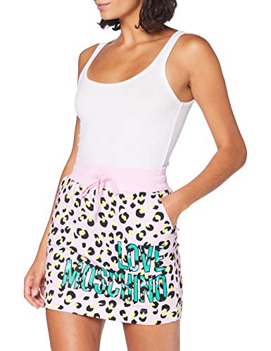 Love Moschino Damska spódnica narciarska Allover animalier Prints Rock, wielokolorowa (P.Leopard/Pink 0015), 40 (rozmiar producenta: 46)