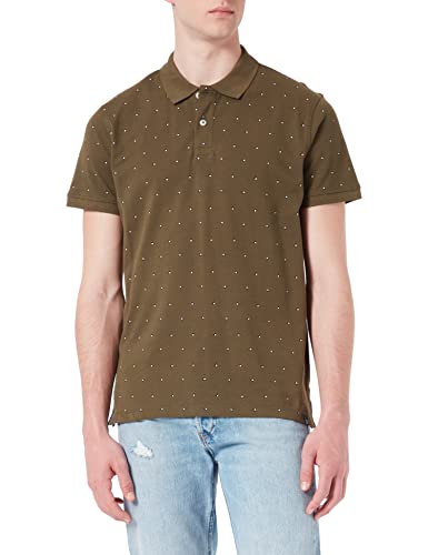 BLEND Męska koszulka polo, 190515/Noc oliwkowa, S