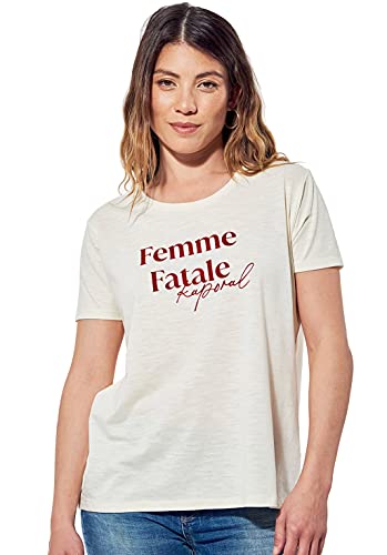 Kaporal - Regularna koszulka damska z nadrukiem. - Damska - Kobieta, biały, XS