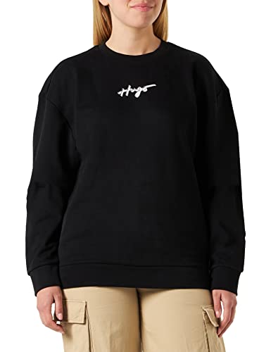 HUGO Bluza damska Easy Crew_2, czarna 1, S, czarny (Black1), S