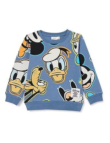 Bestseller A/S Chłopięca bluza NMMJIMBO Mickey Sweat UNB WDI, Bluefin, 110, Bluefin, 110