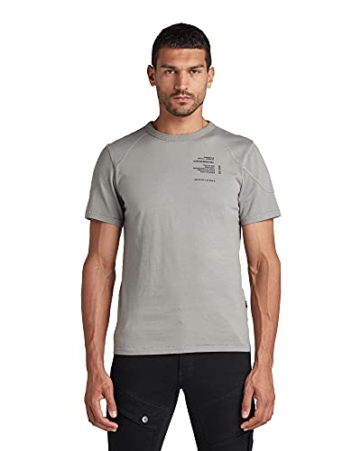 G-STAR RAW Męski T-Shirt na ramiona, szary (Charcoal C336-942), XS