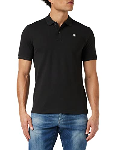 G-STAR RAW Męska koszulka polo Dunda Slim, Czarny (Dk Black 5864-6484), XS