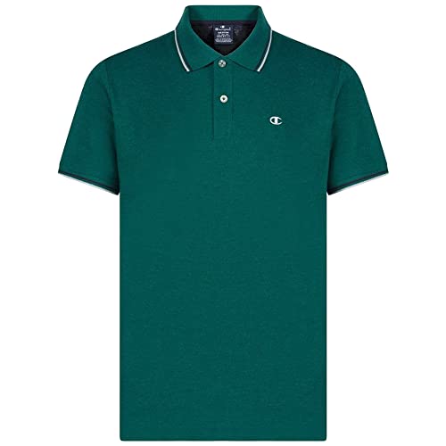 Champion Męska koszulka polo Legacy Light Cotton Pique C-Logo, Butelkowy zielony, M