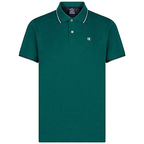 Champion Męska koszulka polo Legacy Light Cotton Pique C-Logo, Butelkowy zielony, M