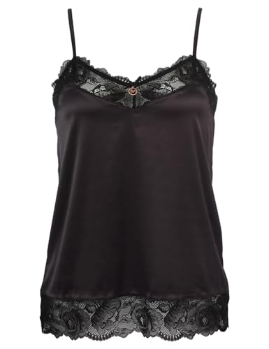Emporio Armani Damski tank top Eternal Lace T-Shirt, czarny, M