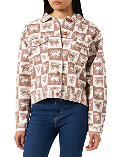 Wrangler Damska kurtka dżinsowa Heritage Cut Off, Frapuccino, XXL