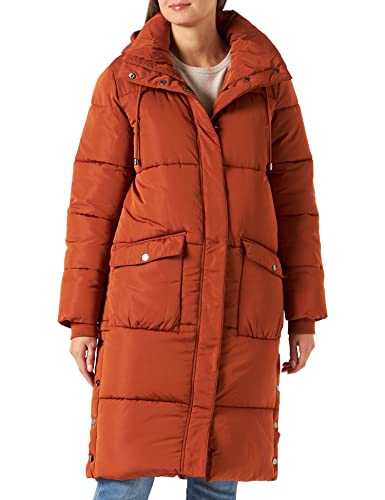 Kaffe Damska kurtka Puffer Wyściełana kurtka z długim rękawem, br?zowy, 36