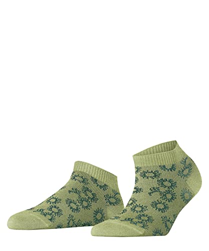 FALKE Kobiety Skarpety do trampek Daisy Fantasy W SN Trwały Lyocell krótkie z wzorem 1 Para, Zielony (Nile 7428), 39-42