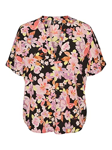 VERO MODA VMLUCIA SS Wide Top WVN CUR damski top, czarny, 42