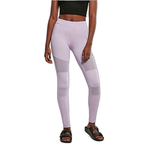 Urban Classics Damskie legginsy z wstawkami z siateczki, damskie legginsy z siateczki dostępne w wielu wariantach kolorystycznych, rozmiary XS - 5XL, fioletowy, 4XL
