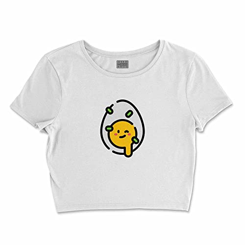 Bona Basics, Damski T-shirt basic, z nadrukiem cyfrowym, 100 bawełny, biały, swobodny, damski top, rozmiar: XL, biały, XL