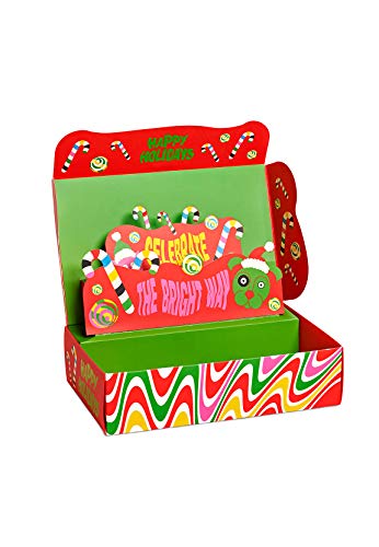 Happy Socks 4-Pack Psychedelic Candy Cane Socks Gift Set, kolorowe i zabawne, skarpety dla kobiet i mężczyzn, wielokolorowe (41-46)