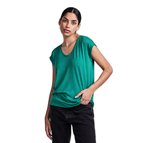 Koszulka damska Pcbillo Tee_Lurex Stripes, Pepper Green, XS