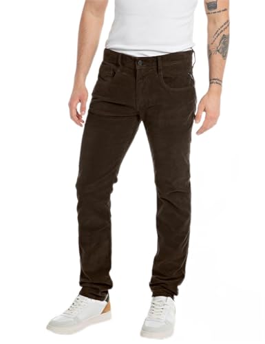 Replay spodnie męskie anbass, 726 Dark Brown, 31W / 30L