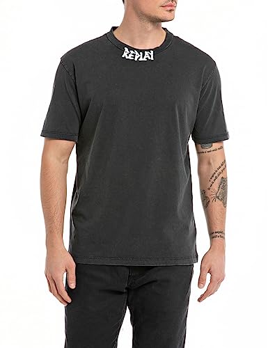 Replay koszulka męska regular fit, 099 Blackboard, L