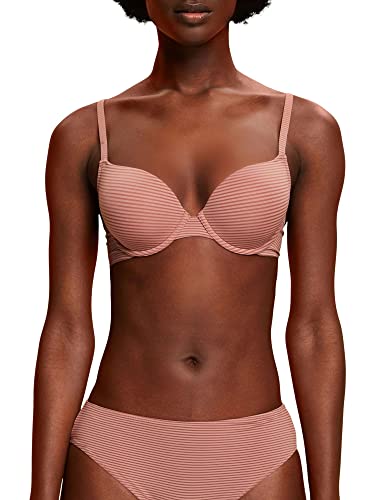 ESPRIT Bodywear damski żakardowy Stripe RCS seksowny wyściełany biustonosz, Cinnamon, 85 B, Cynamon, 85B