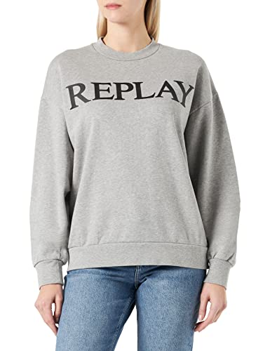Replay Bluza damska, M08 Melange Grey, XS