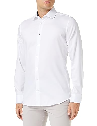 Seidensticker Męska koszula z długim rękawem Extra Slim Fit, biały, 43