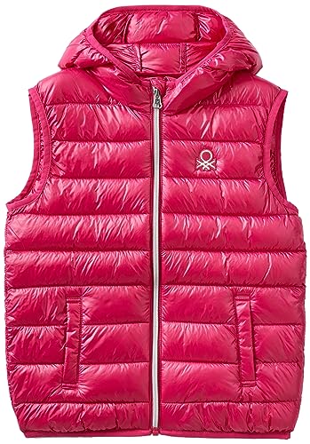 United Colors of Benetton Kurtka dla dziewczynek i dziewczynek, Czerwony Magenta 2e8, L