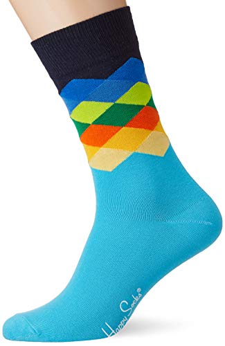 Happy Socks Męskie skarpety Faded Diamond, wielokolorowy (Multicolour 670), 41/46 EU