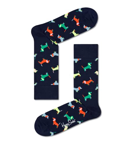 Happy Socks Puppy Love, kolorowe i zabawne, Skarpety dla kobiet i mężczyzn, Wielobarwny (41-46)