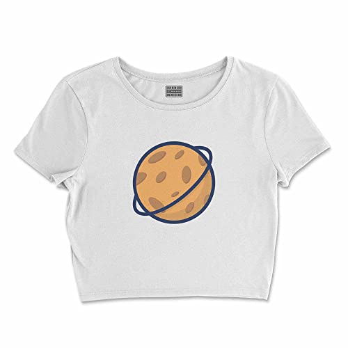 Bona Basics, Damski T-shirt basic, z nadrukiem cyfrowym, 100 bawełny, biały, swobodny, damski top, rozmiar: L, biały, L Krótki