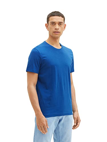 TOM TAILOR Męski T-shirt 1038664, 19168-Hockey Blue, XXL, 19168 - niebieski hokej, XXL