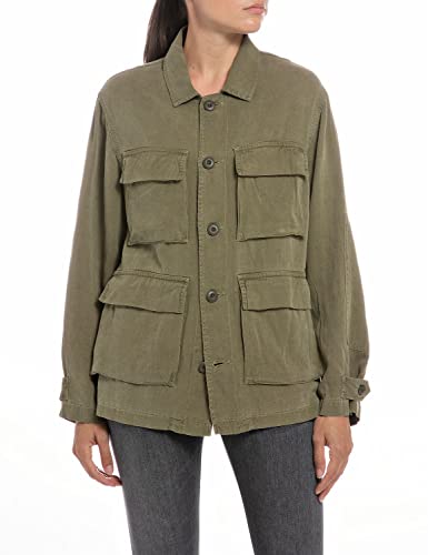 Replay Damska kurtka W7576A, 962 Light Khaki, M, 962 LIGHT KHAKI, M