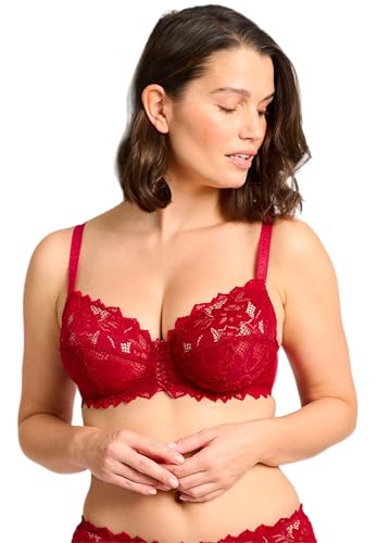 Sans Complexe Damski biustonosz z fiszbinami Arum-Soutien Gorge Classique Armatures, czerwony jester, 90E