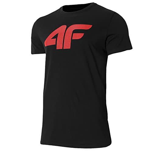 4F T-shirt męski, czarny, L