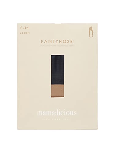 MAMA.LICIOUS Damskie rajstopy MLMALOU 20 DEN 2-P A. Noos, czarne/opakowanie: TAN, S/M, Czarny / paczka: TAN
